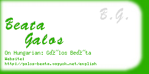 beata galos business card